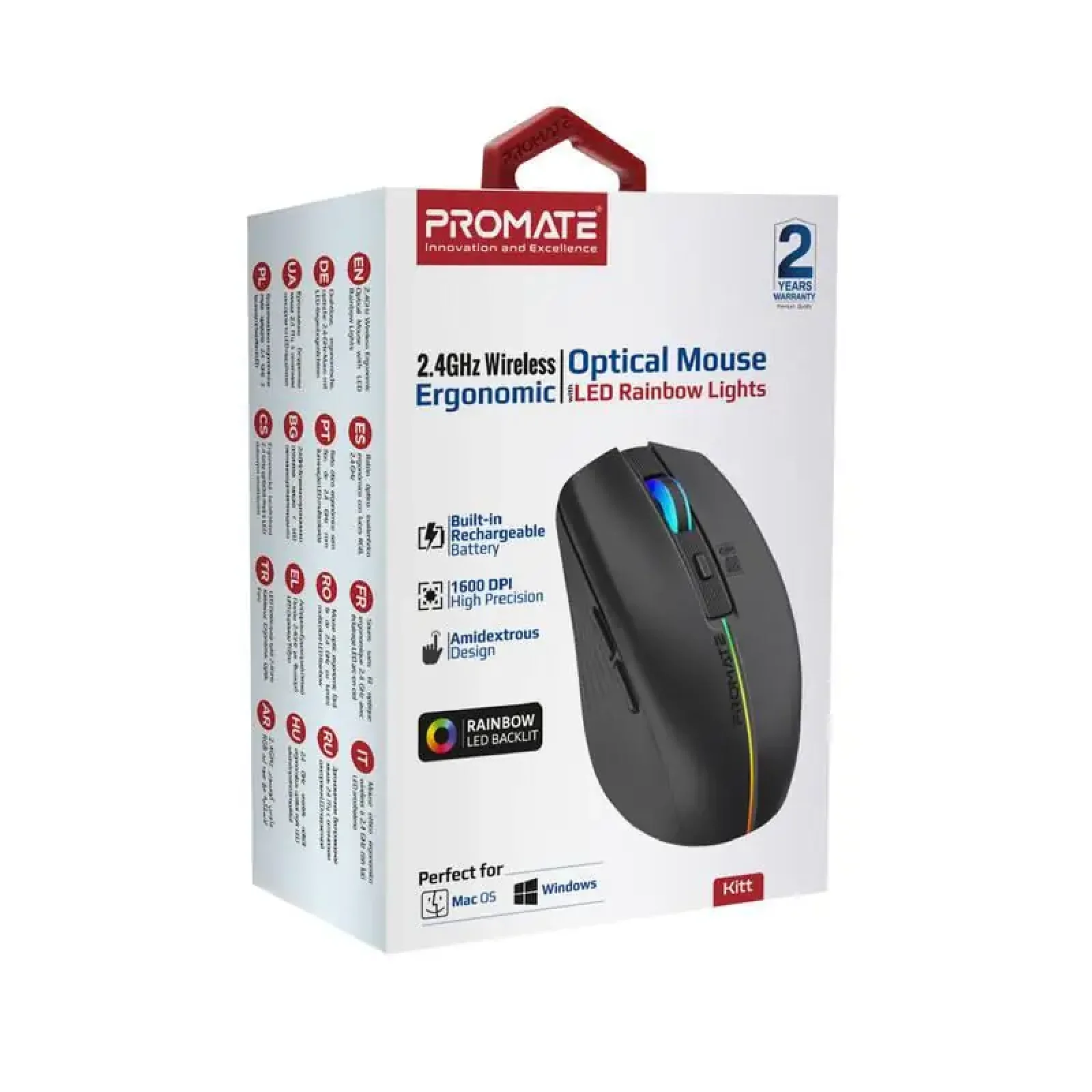 Мышь беспроводная Promate Kitt Black UA
