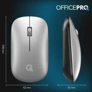 Мышь беспроводная OfficePro M225S Silent Click Silver UA