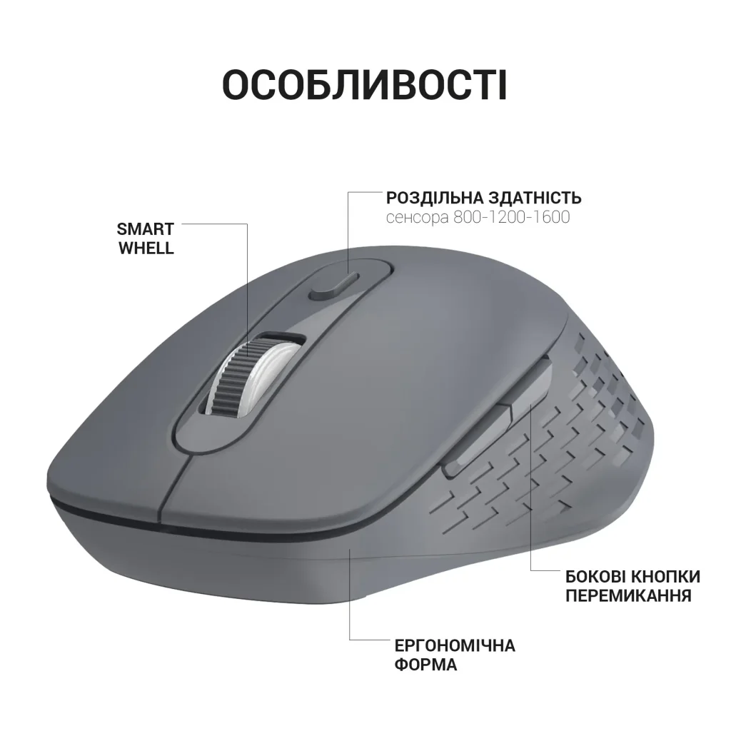 Миша бездротова OfficePro M230G Gray UA