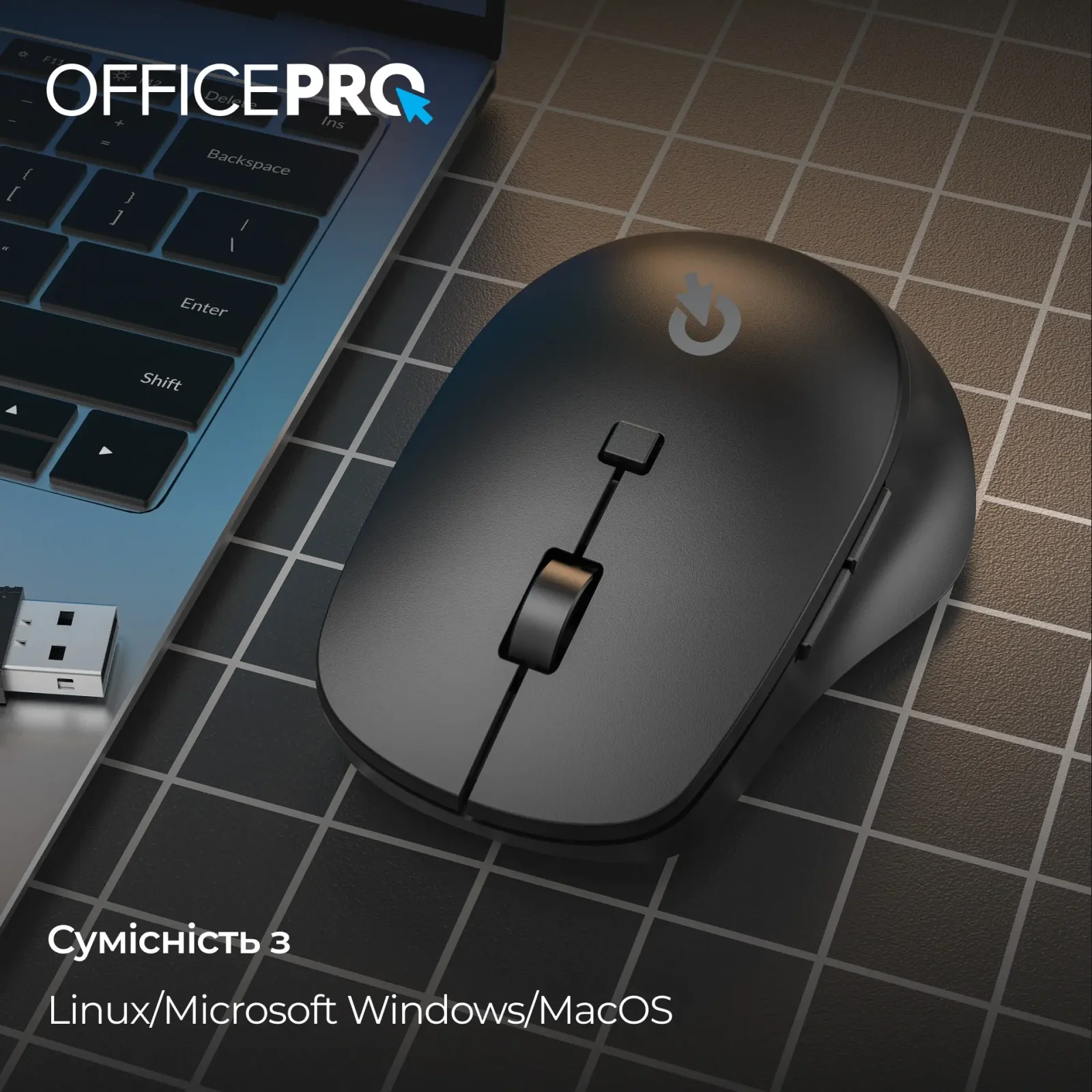 Мышь беспроводная OfficePro M305B Black UA