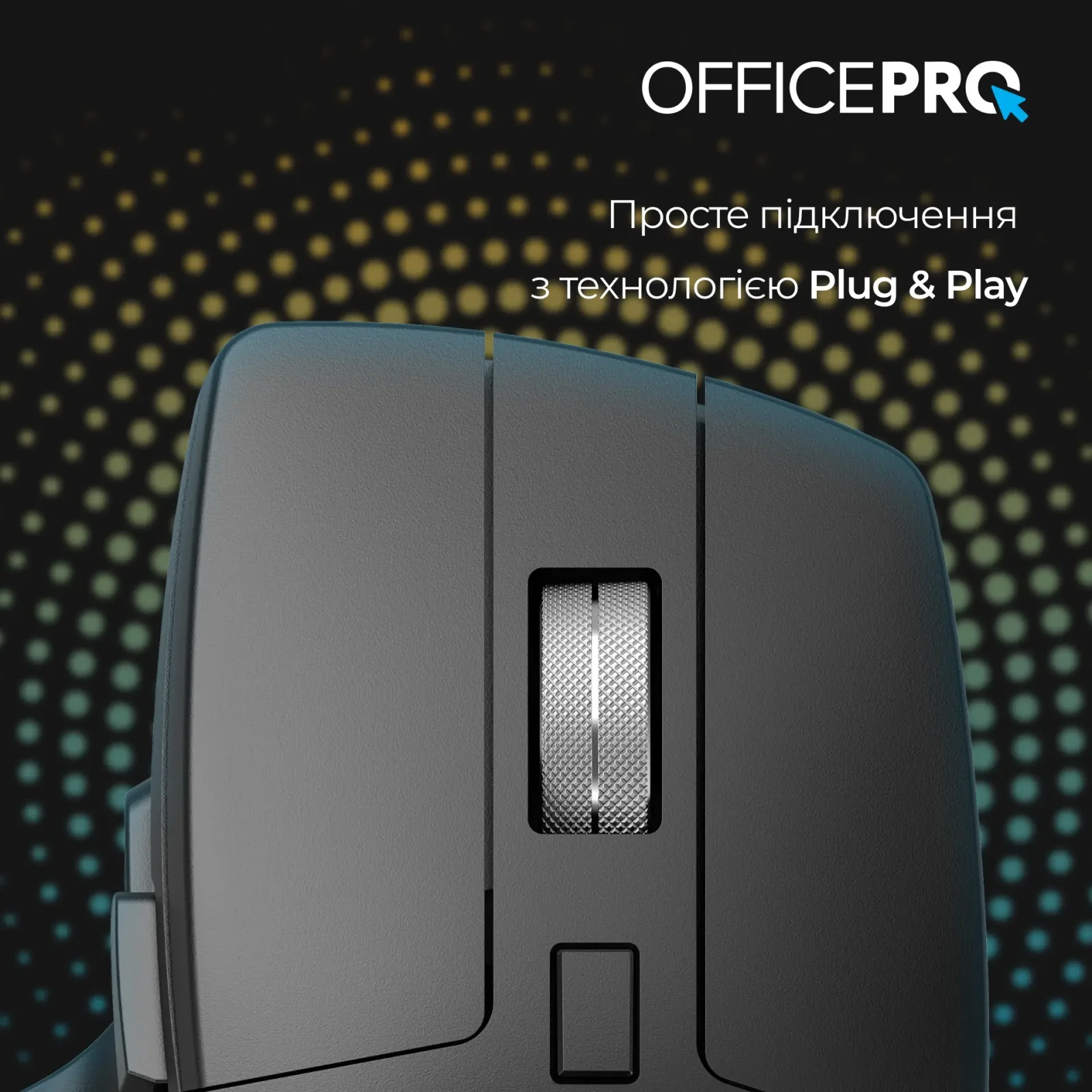 Мышь беспроводная OfficePro M395B Silent Click Black UA