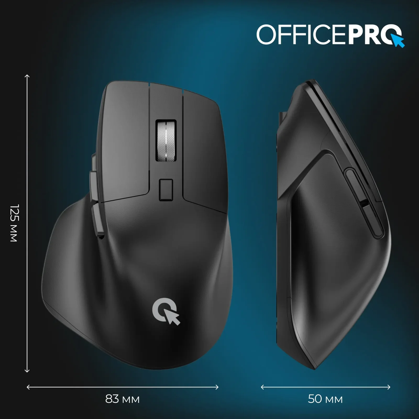 Мышь беспроводная OfficePro M395B Silent Click Black UA