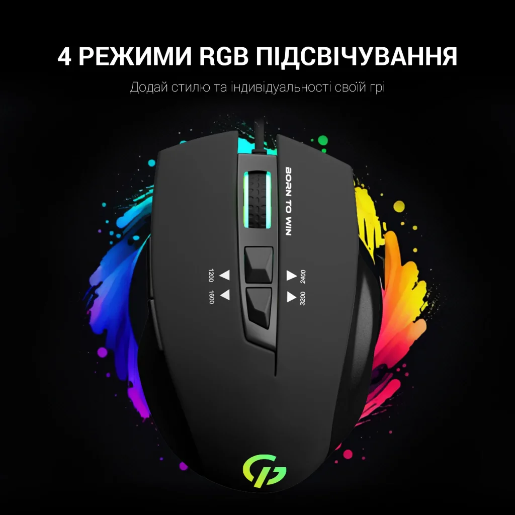 Миша GamePro Headshot GM260 Black UA