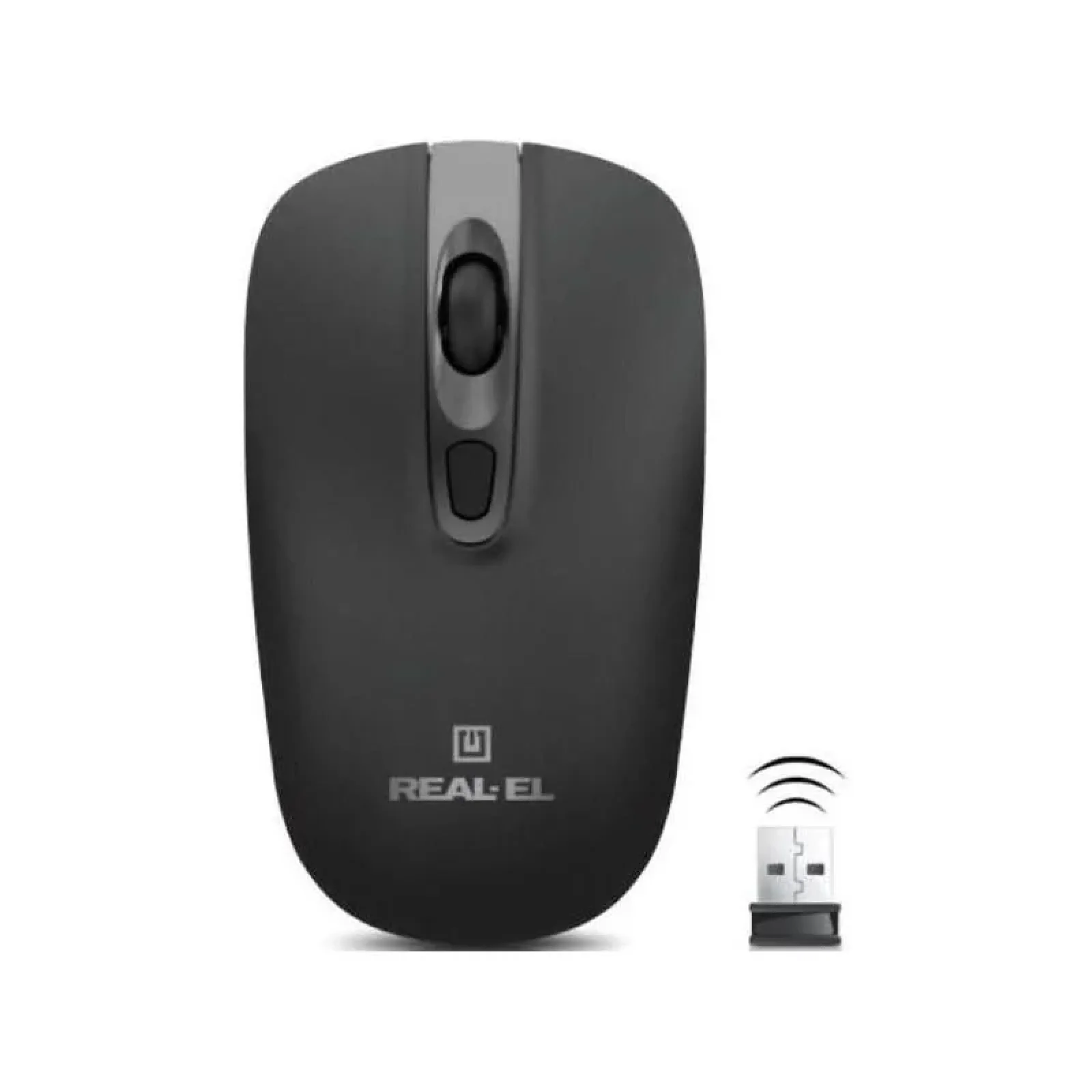 Мышь беспроводная REAL-EL RM-350 W Black, EL123200043 UA