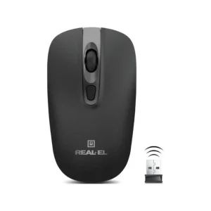 Мышь беспроводная REAL-EL RM-350 W Black, EL123200043 UA