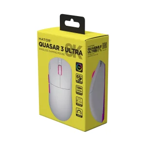 Мышь беспроводная Hator Quasar 3 Ultra 8K Wireless White (HTM771) UA