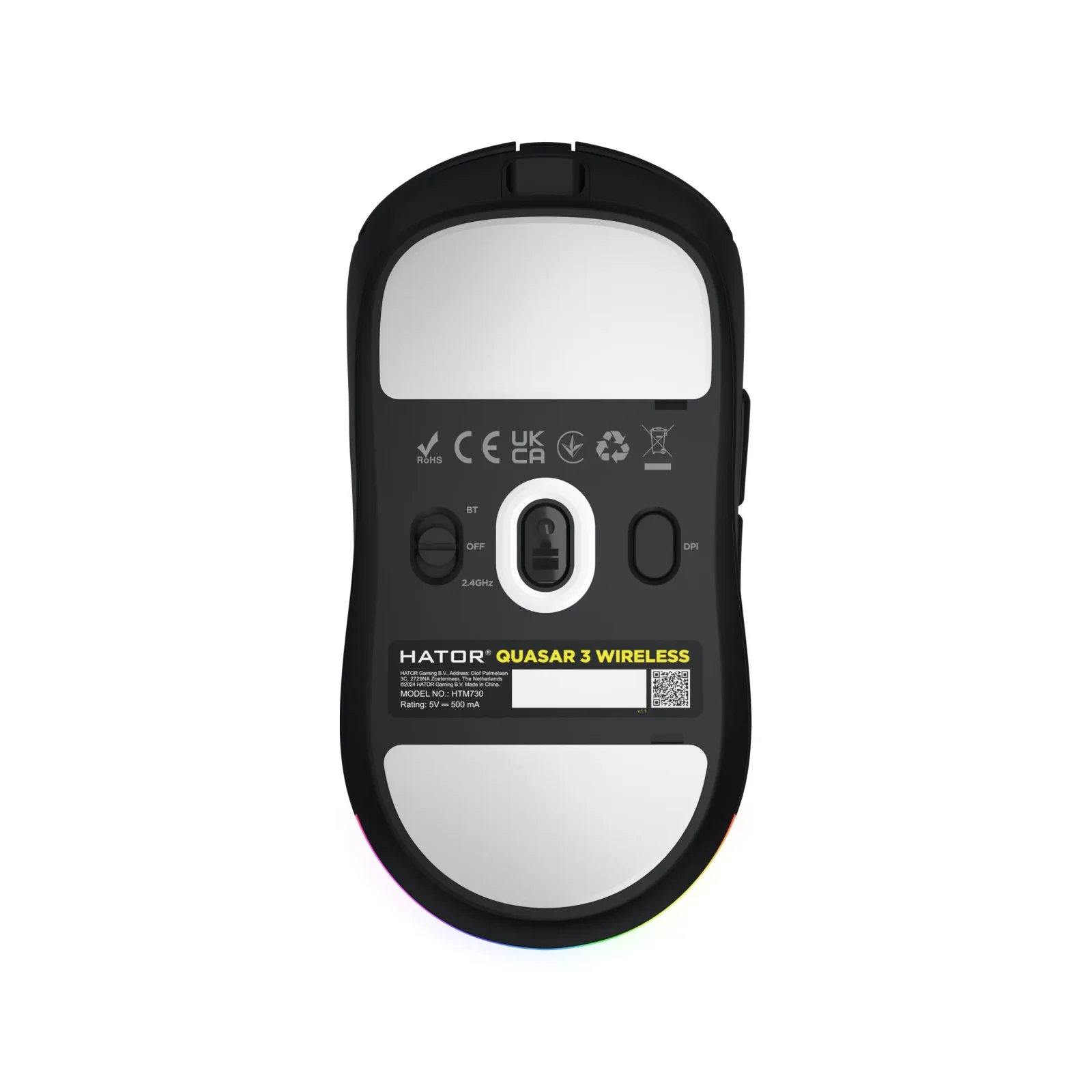 Мышь беспроводная Hator Quasar 3 Wireless Black (HTM730) UA