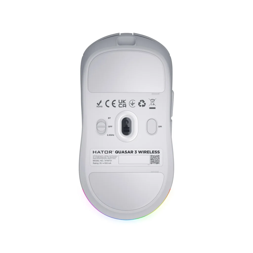 Мышь беспроводная Hator Quasar 3 Wireless White (HTM731) UA