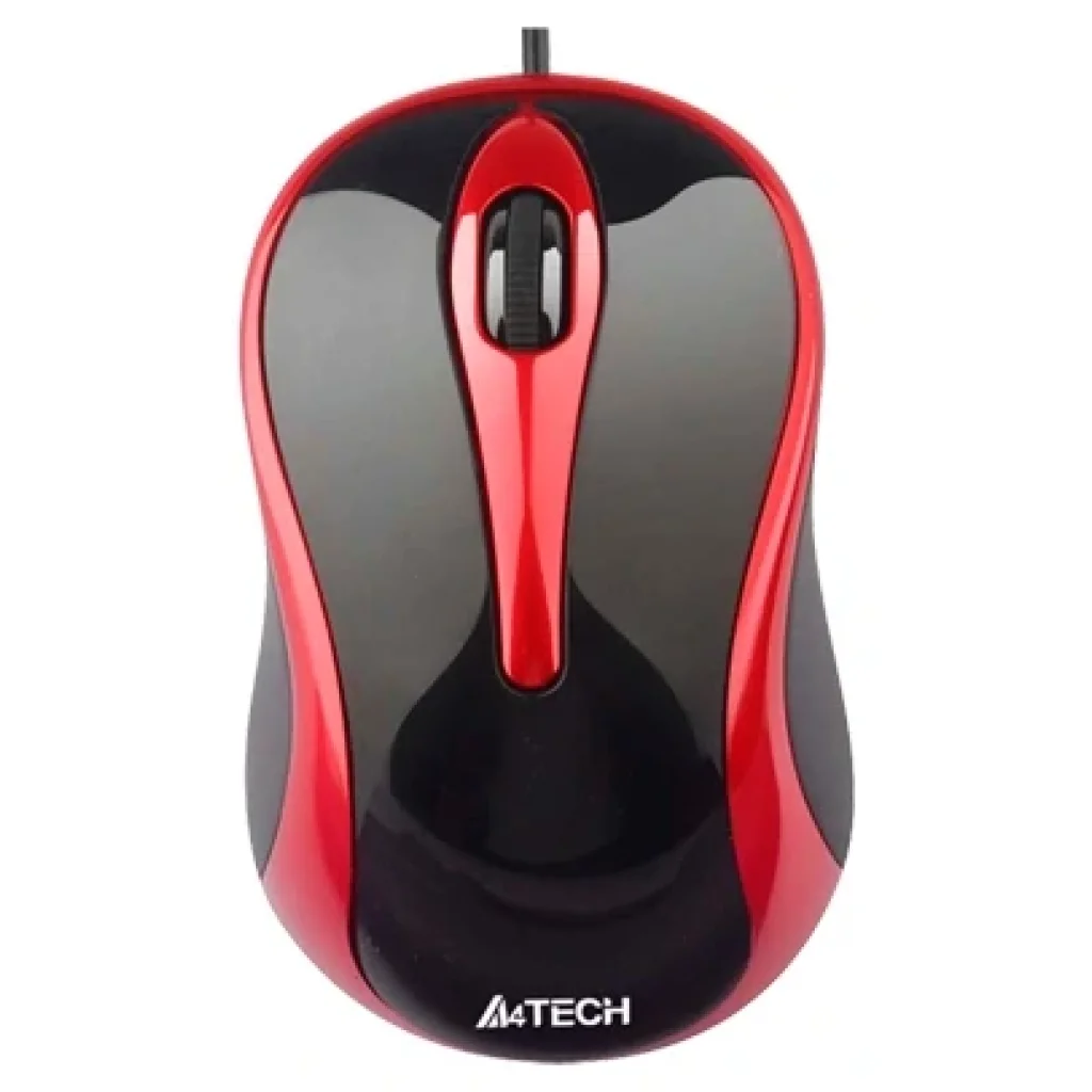 Миша A4Tech N-350-2 красно-чорна USB V-Track, N-350-2 (Red+Black) UA