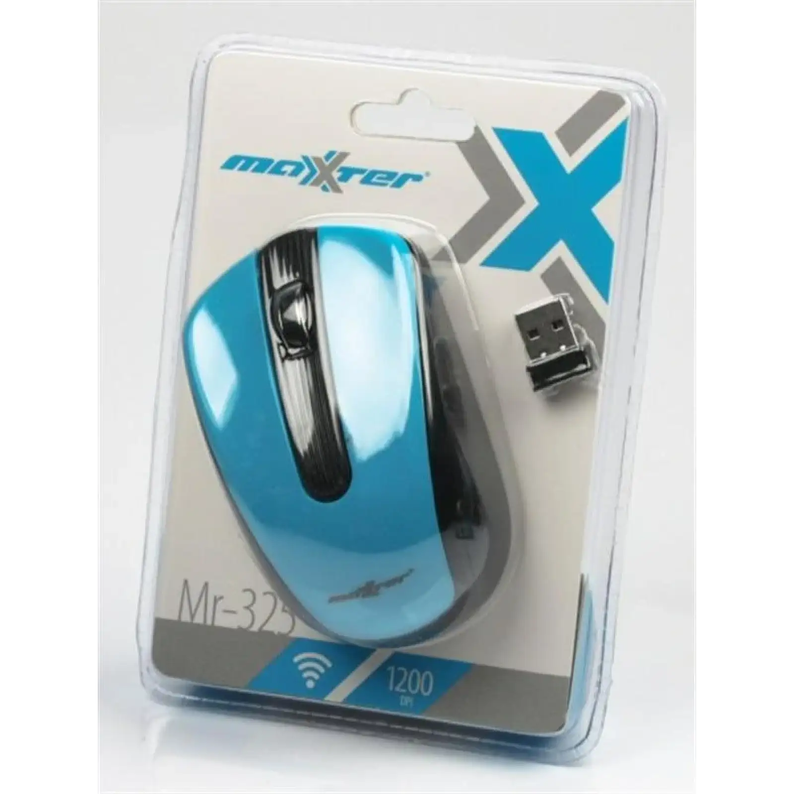 Миша бездротова Maxxter Mr-325-B Blue USB UA