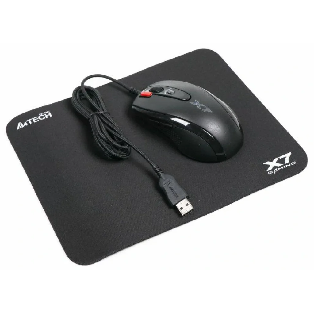Мышь A4Tech X-710BK Black USB + коврик A4Tech X7-200MP, X-7120 UA