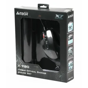 Мышь A4Tech X-710BK Black USB + коврик A4Tech X7-200MP, X-7120 UA