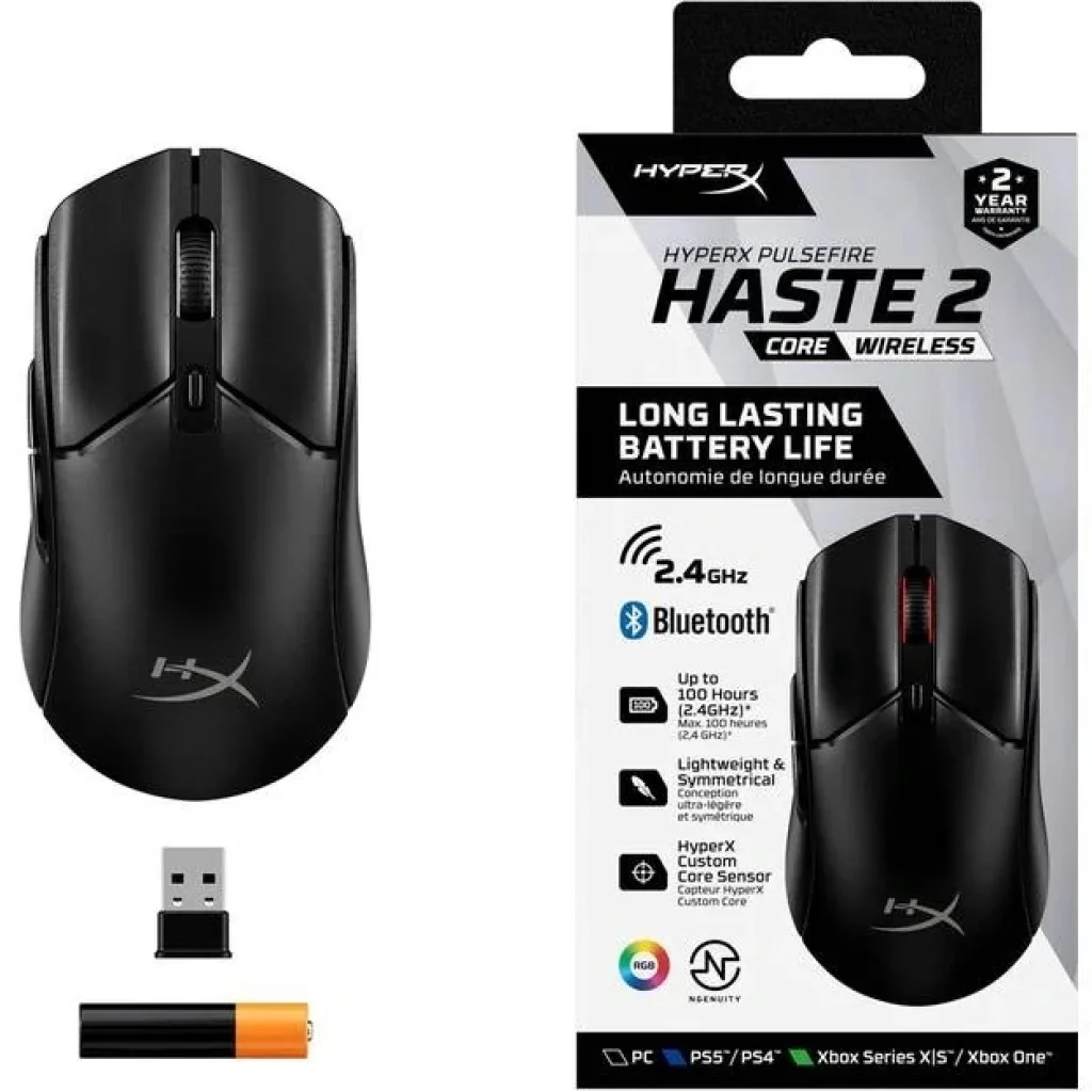 Миша бездротова HyperX Pulsefire Haste 2 Core Wireless Black (8R2E6AA) UA