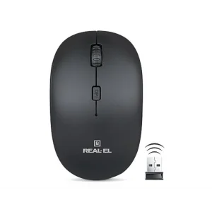 Мышь беспроводная REAL-EL RM-301 Black USB, EL123200022 UA