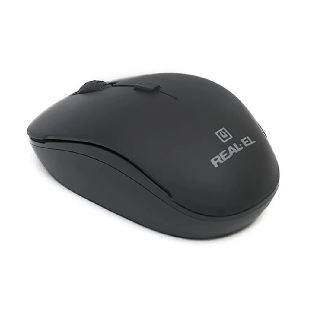 Мышь беспроводная REAL-EL RM-301 Black USB, EL123200022 UA
