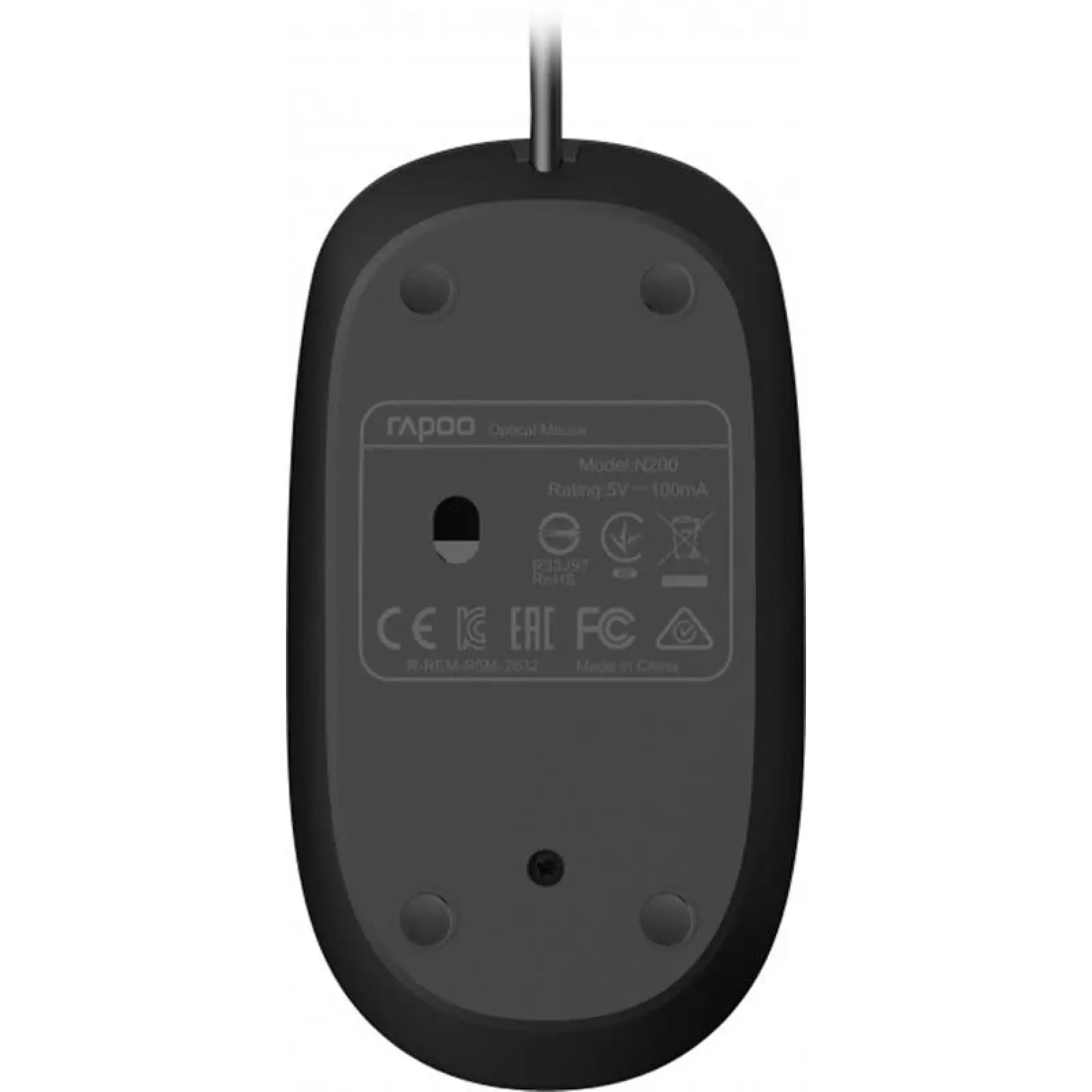 Миша Rapoo N200 Black UA
