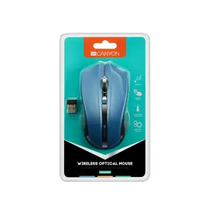 Мышь беспроводная Canyon CNE-CMSW05BL Blue USB UA