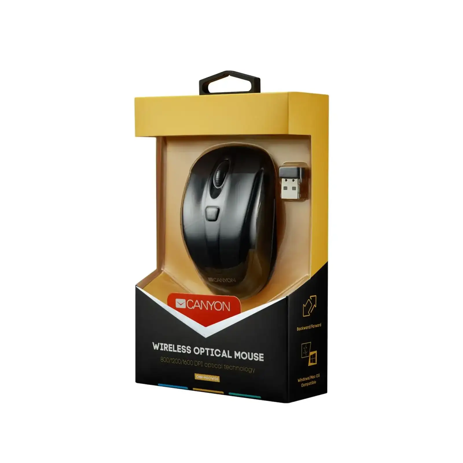 Миша бездротова Canyon CNR-MSOW06B Black USB UA