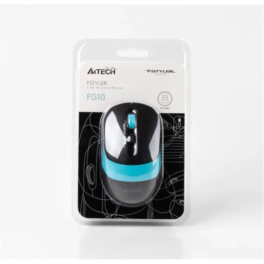 Мышь беспроводная A4Tech FG10 Black/Blue USB, FG10 (Blue) UA