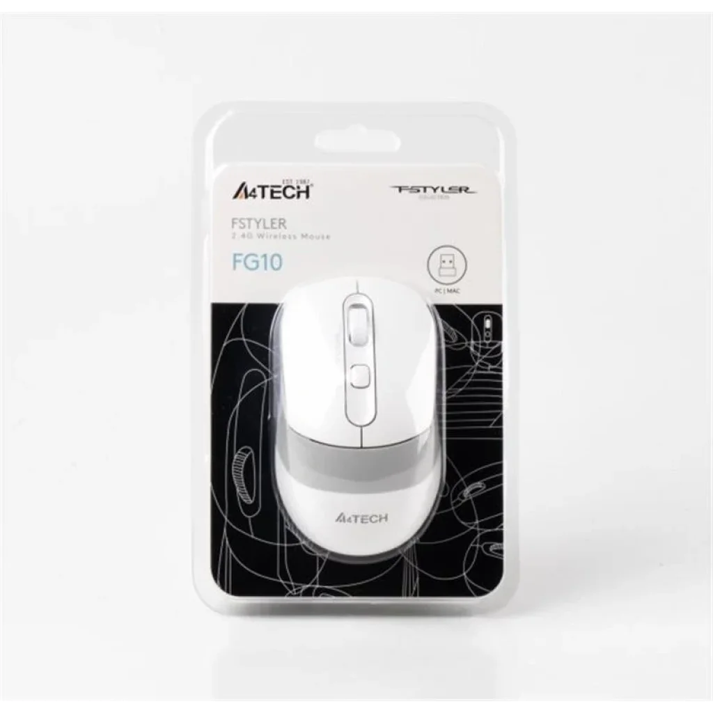 Миша бездротова A4Tech FG10 White USB, FG10 (White) UA