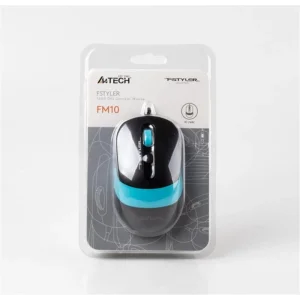 Миша A4Tech FM10 Black/Blue USB, FM10 (Blue) UA