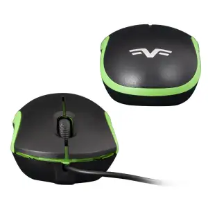 Мышь Frime FM-010 Black/Green USB, FM-010BG UA