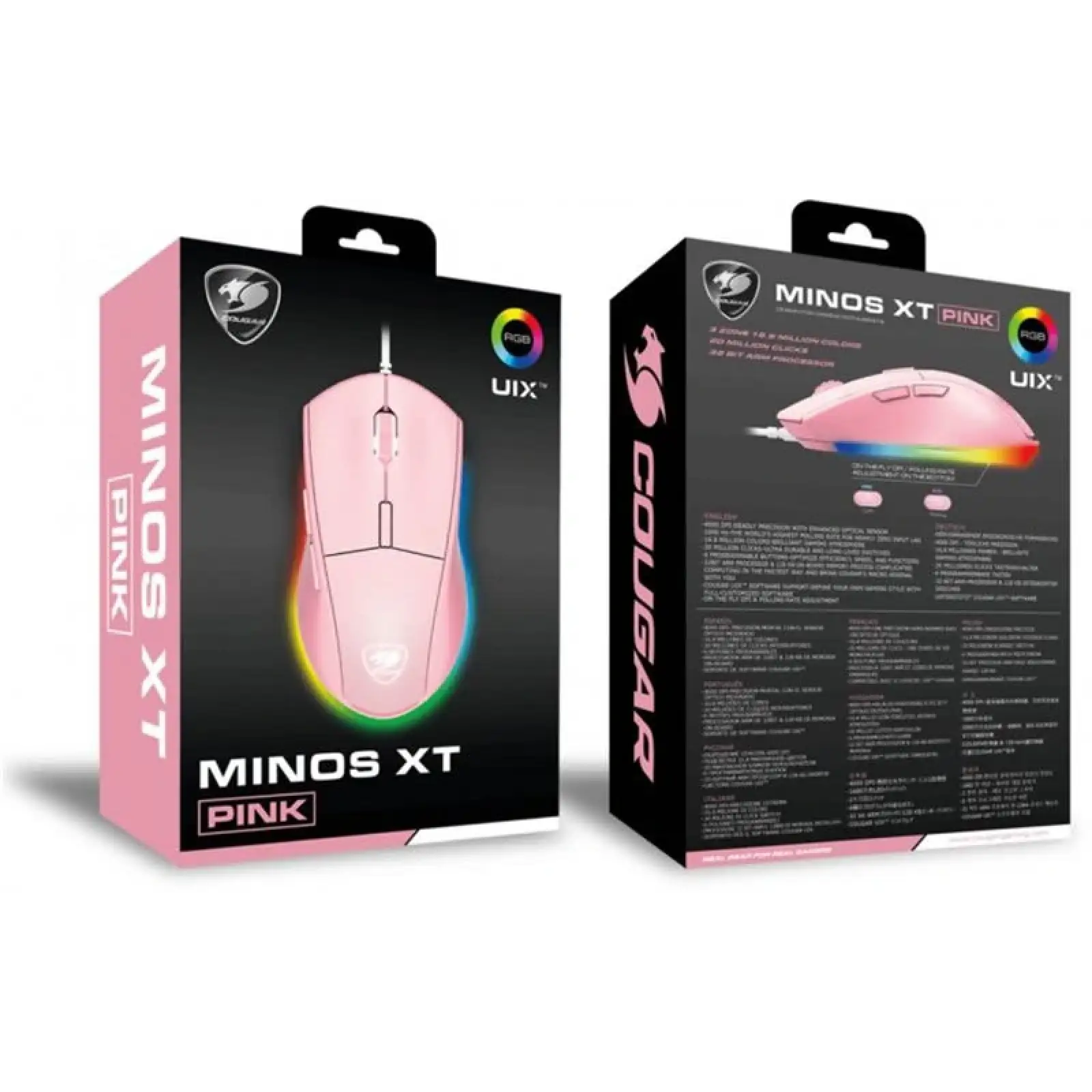 Миша Cougar Minos XT Pink USB UA