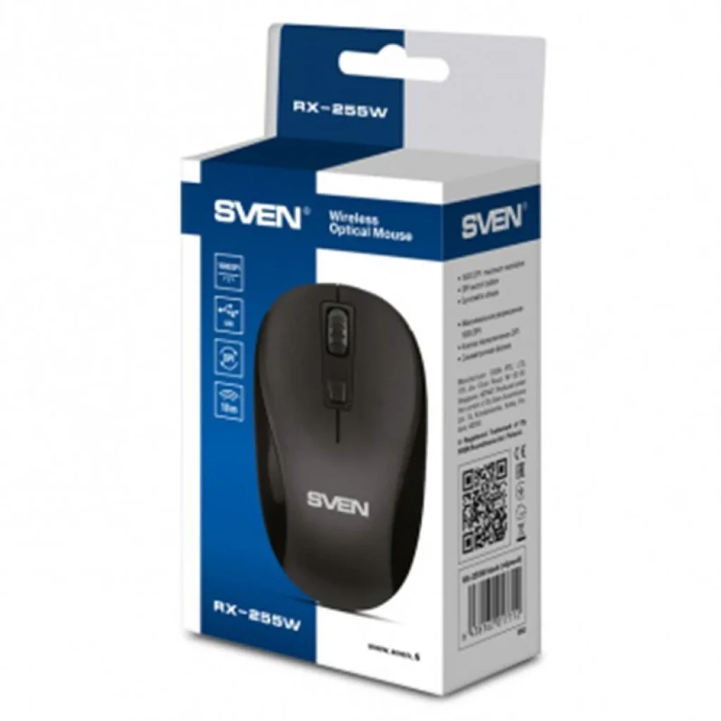 Миша бездротова Sven RX-255W Black USB, 00530098 UA