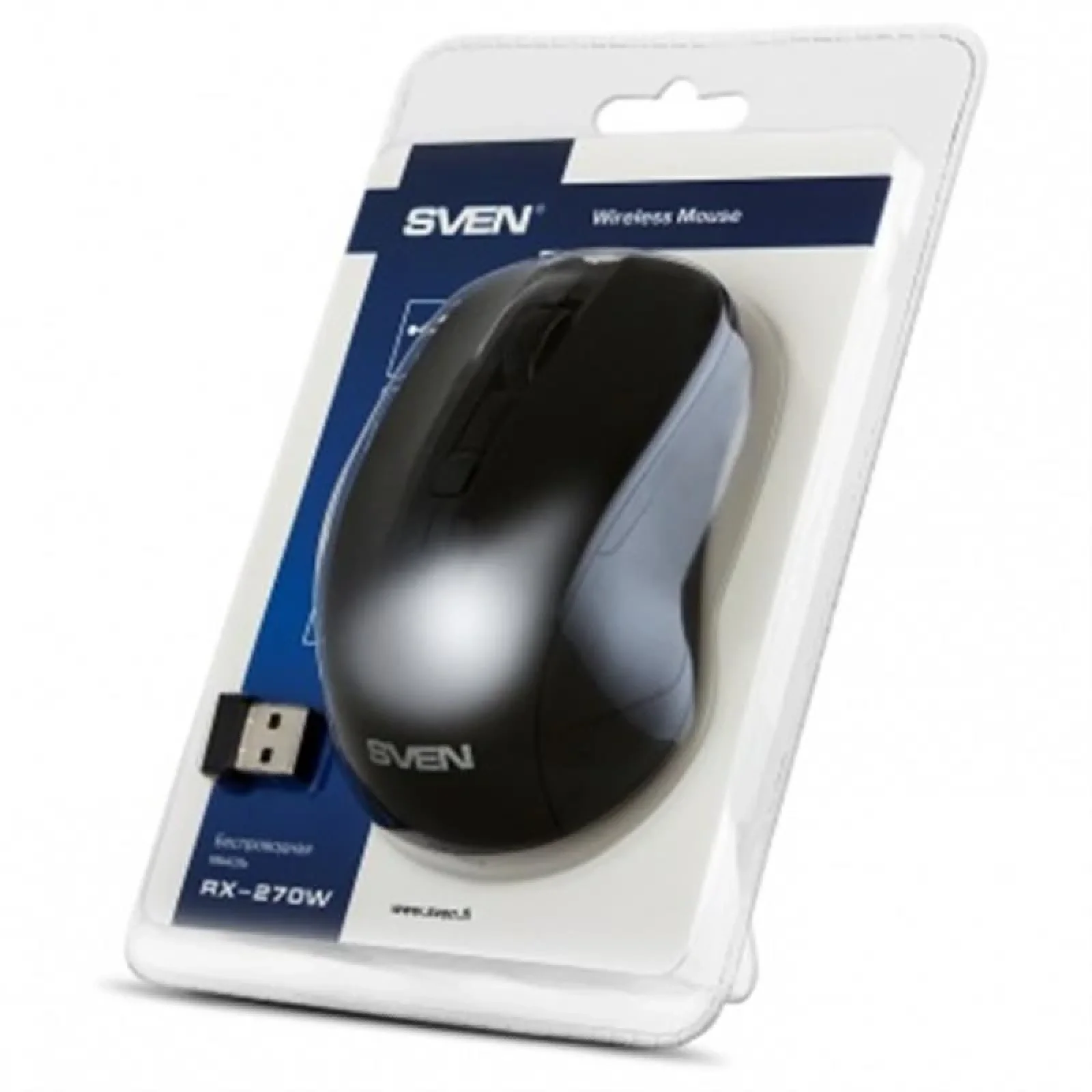 Мышь беспроводная Sven RX-270W Black USB, 00530099 UA