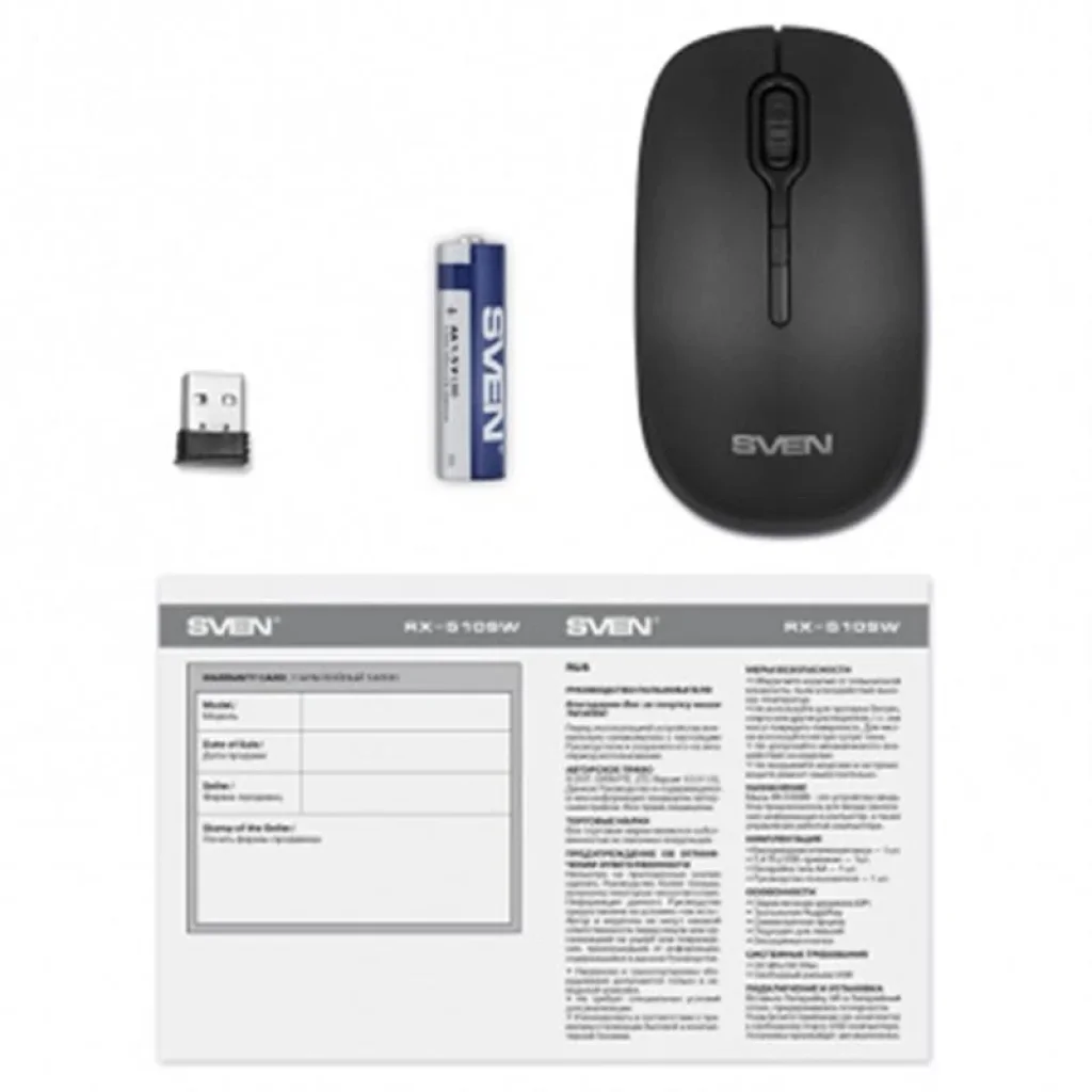 Миша бездротова Sven RX-510SW Black USB, 00530102 UA