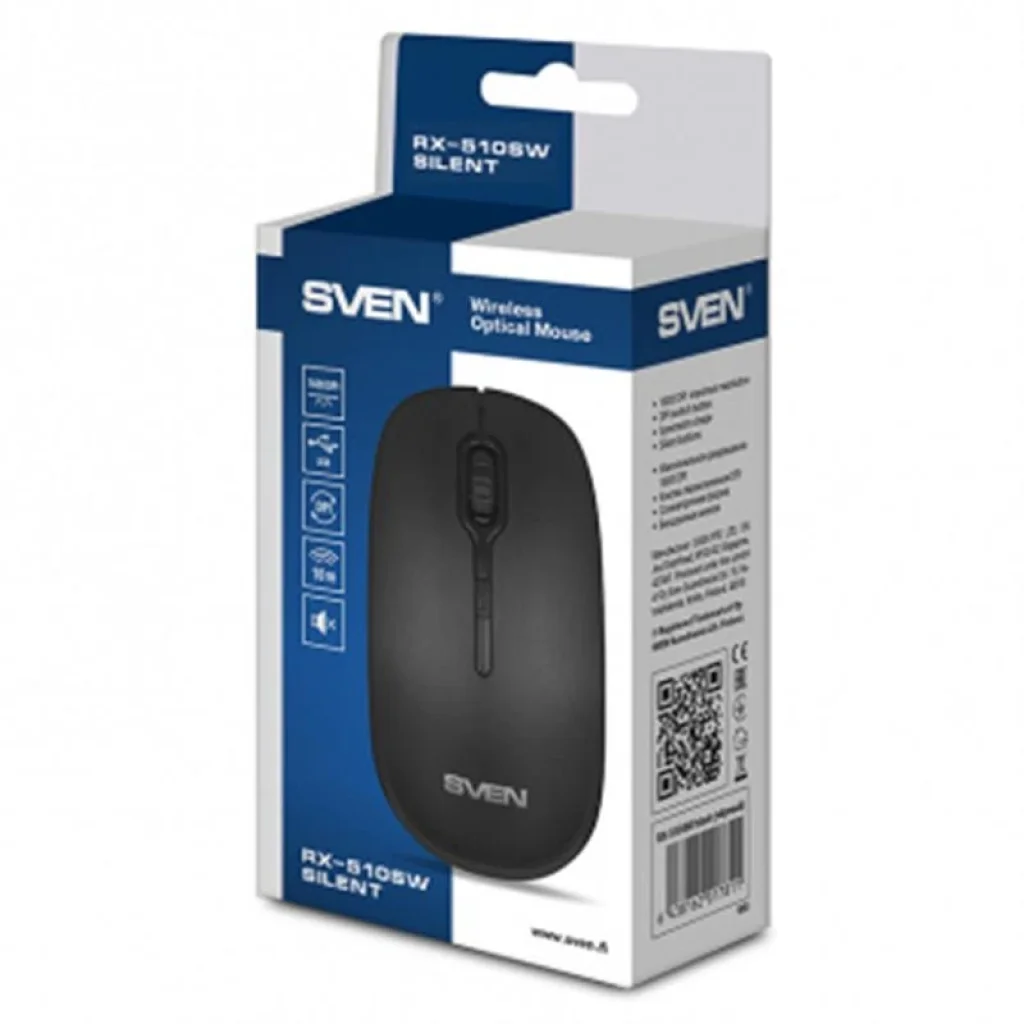 Миша бездротова Sven RX-510SW Black USB, 00530102 UA