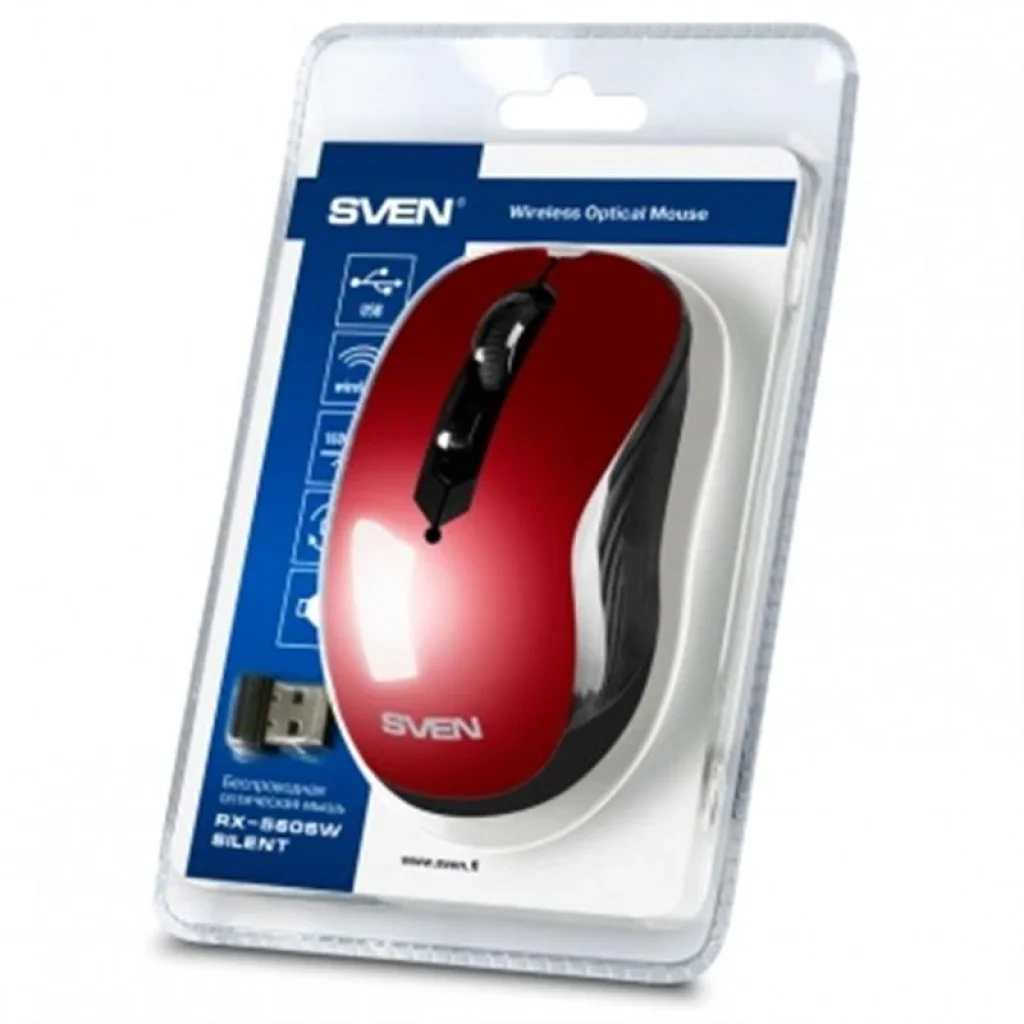 Миша бездротова Sven RX-560SW Red USB, 00530107 UA