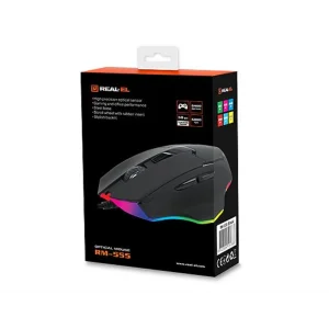 Мышь REAL-EL RM-555 Black USB, EL123200032 UA