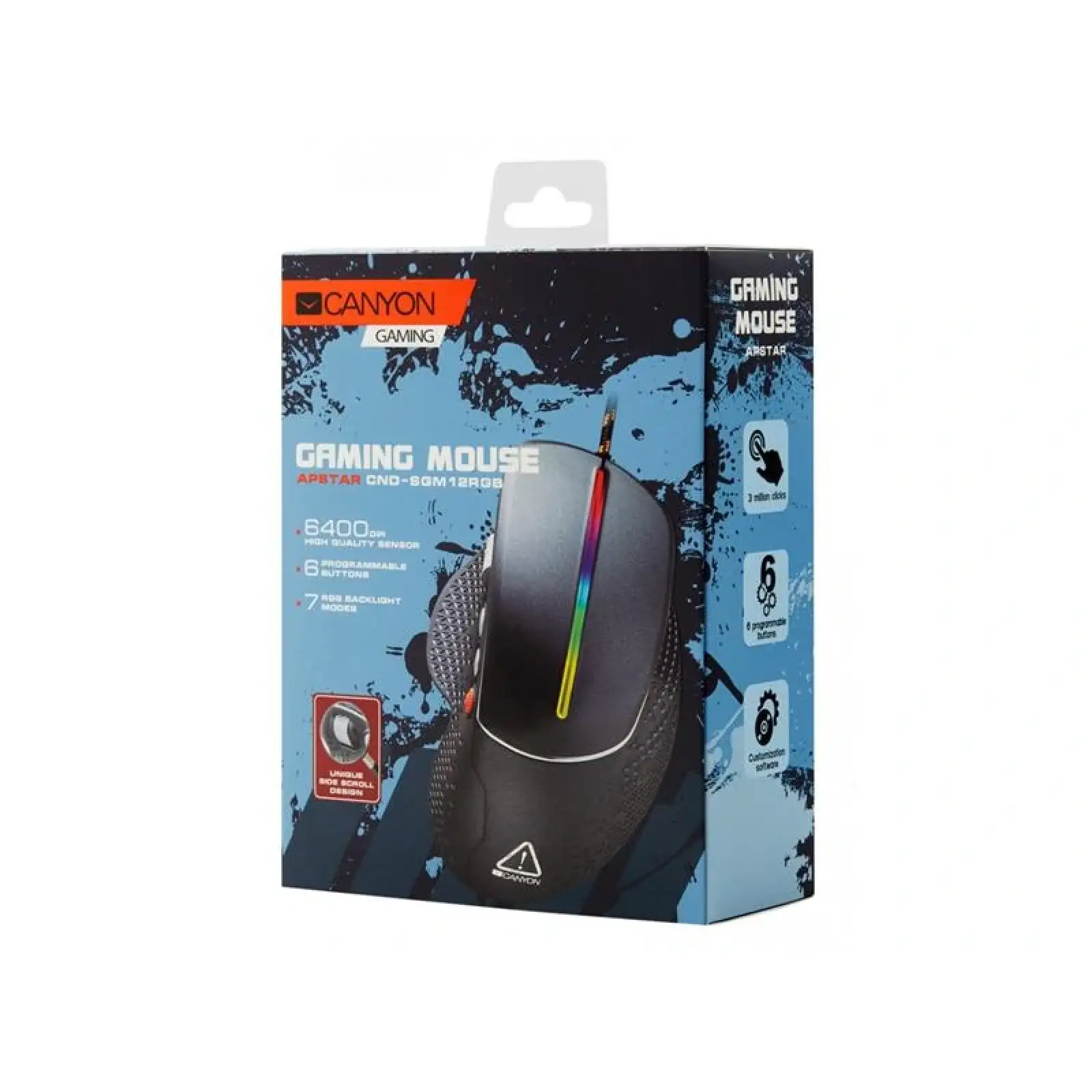 Мышь Canyon Apstar CND-SGM12RGB Black USB UA