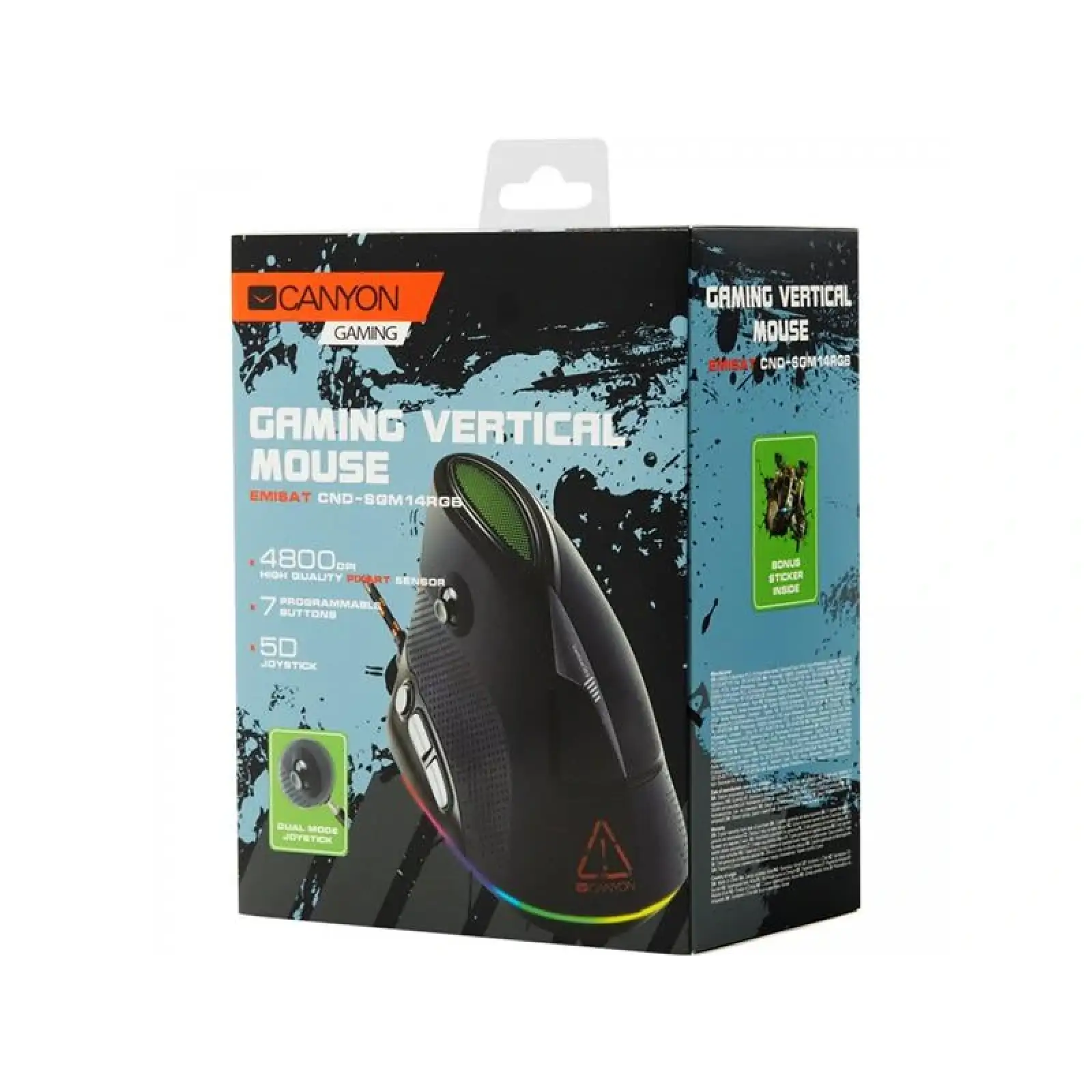 Миша Canyon Emisat CND-SGM14RGB Black USB UA
