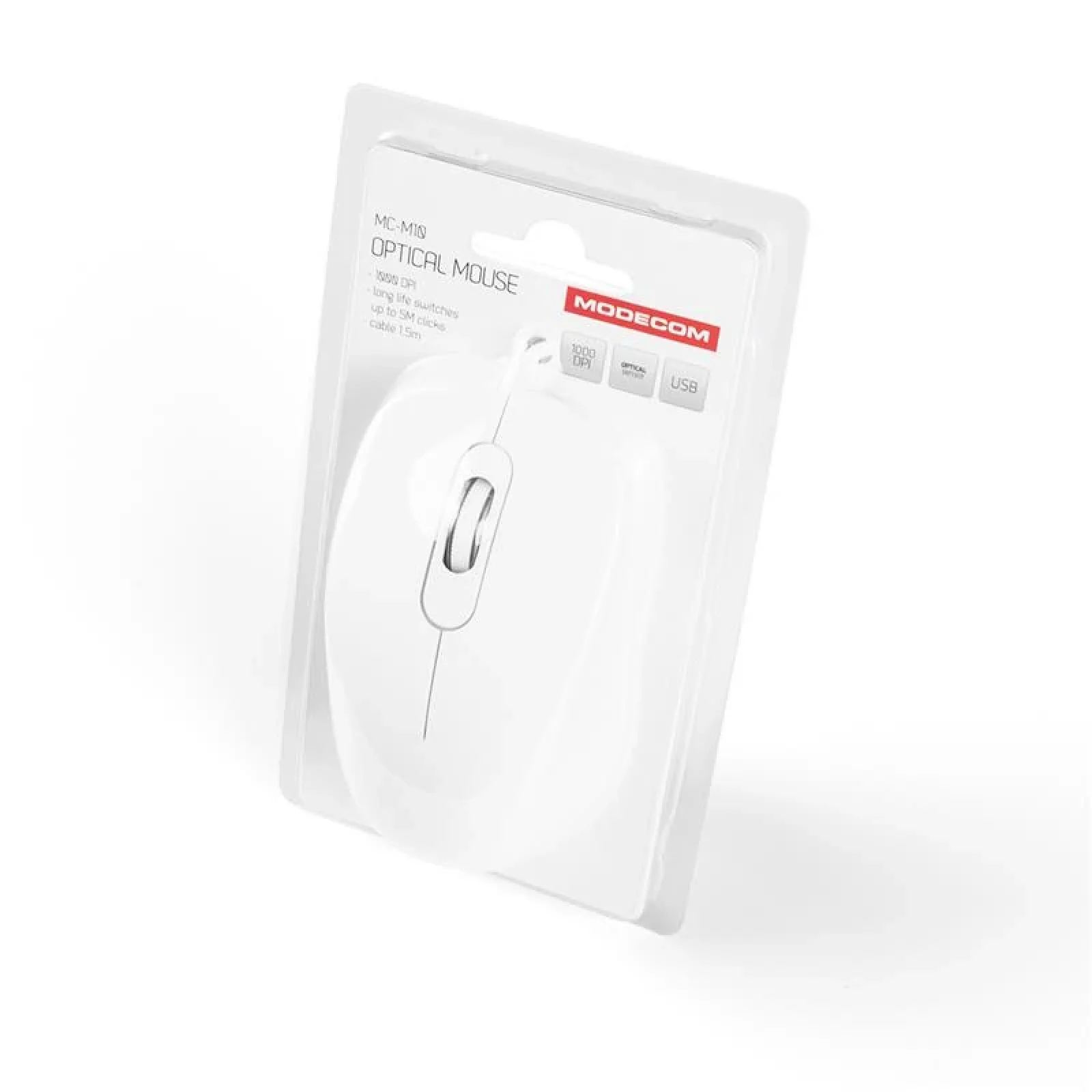 Миша Modecom MC-M10 (M-MC-0M10-200) White USB UA