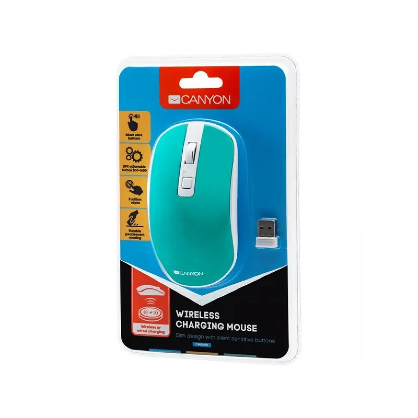 Миша бездротова Canyon CNS-CMSW18A Aquamarine USB UA