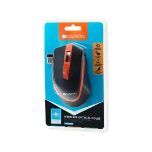 Мышь беспроводная Canyon CNS-CMSW13BO Black/Orange USB UA