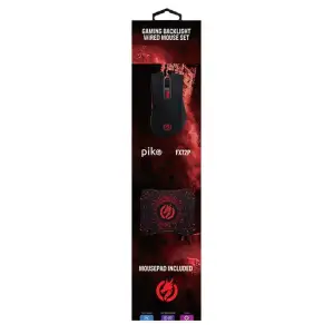 Мышь Piko FX72 (1283126489495) Black USB + коврик UA