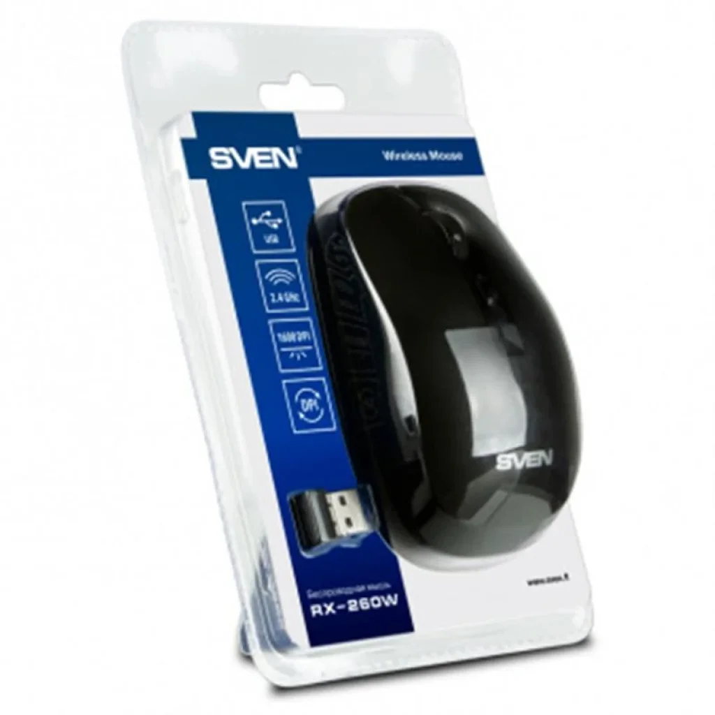 Миша бездротова Sven RX-260W Black USB, 00530111 UA