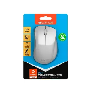 Миша бездротова Canyon CNE-CMSW11PW Pearl White/Grey USB UA