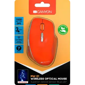 Миша бездротова Canyon CNS-CMSW21R Red USB UA