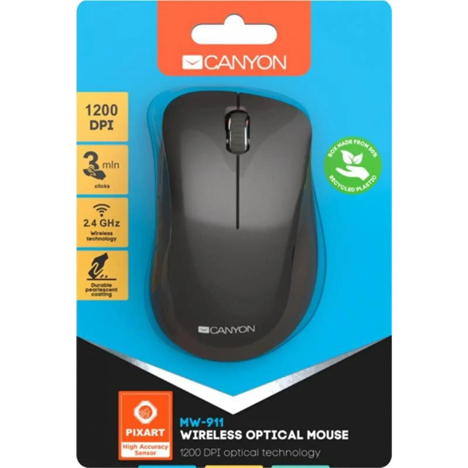 Мышь беспроводная Canyon CNS-CMSW911DG Dark Gray USB UA