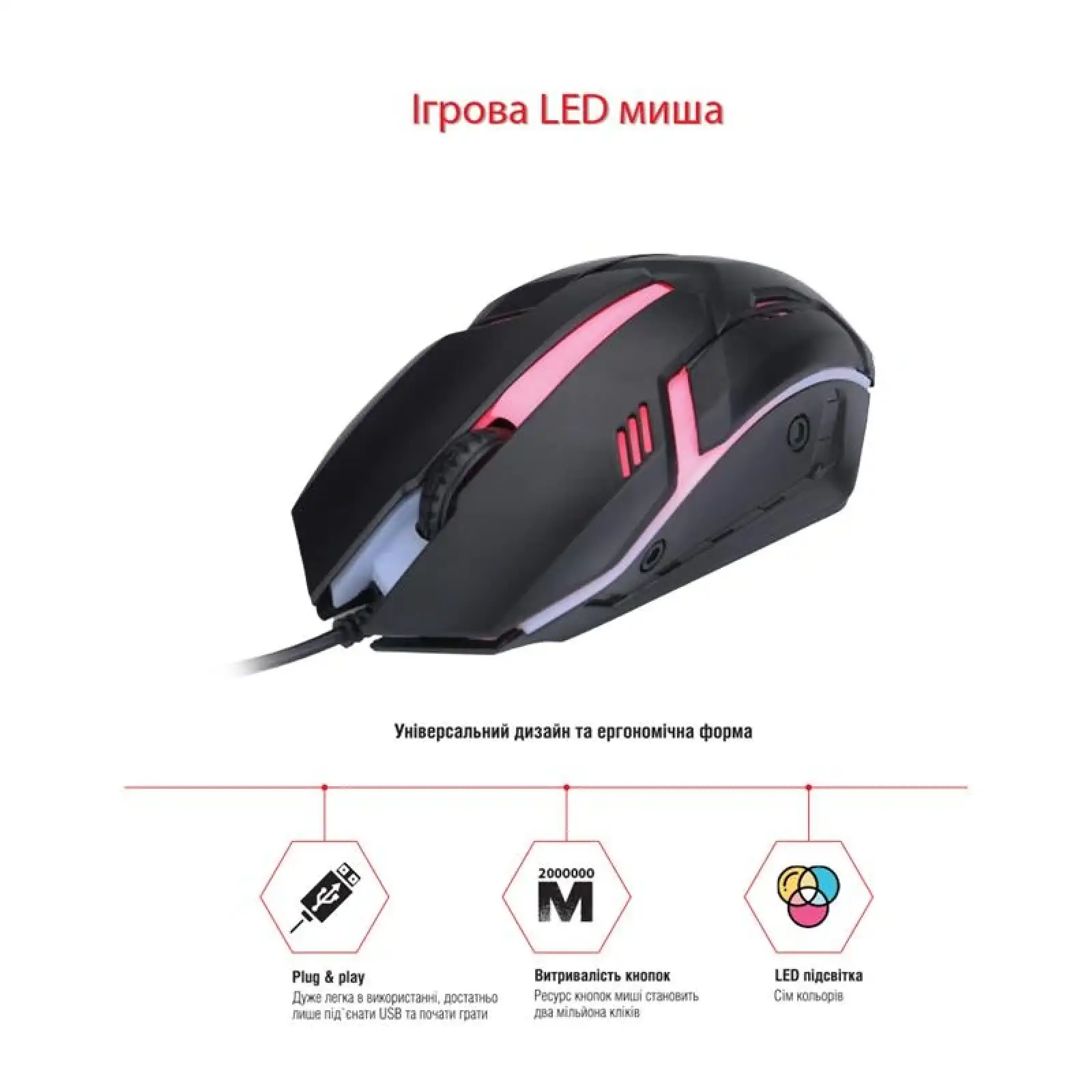 Мышь Piko FX31 (1283126489587) Black USB UA
