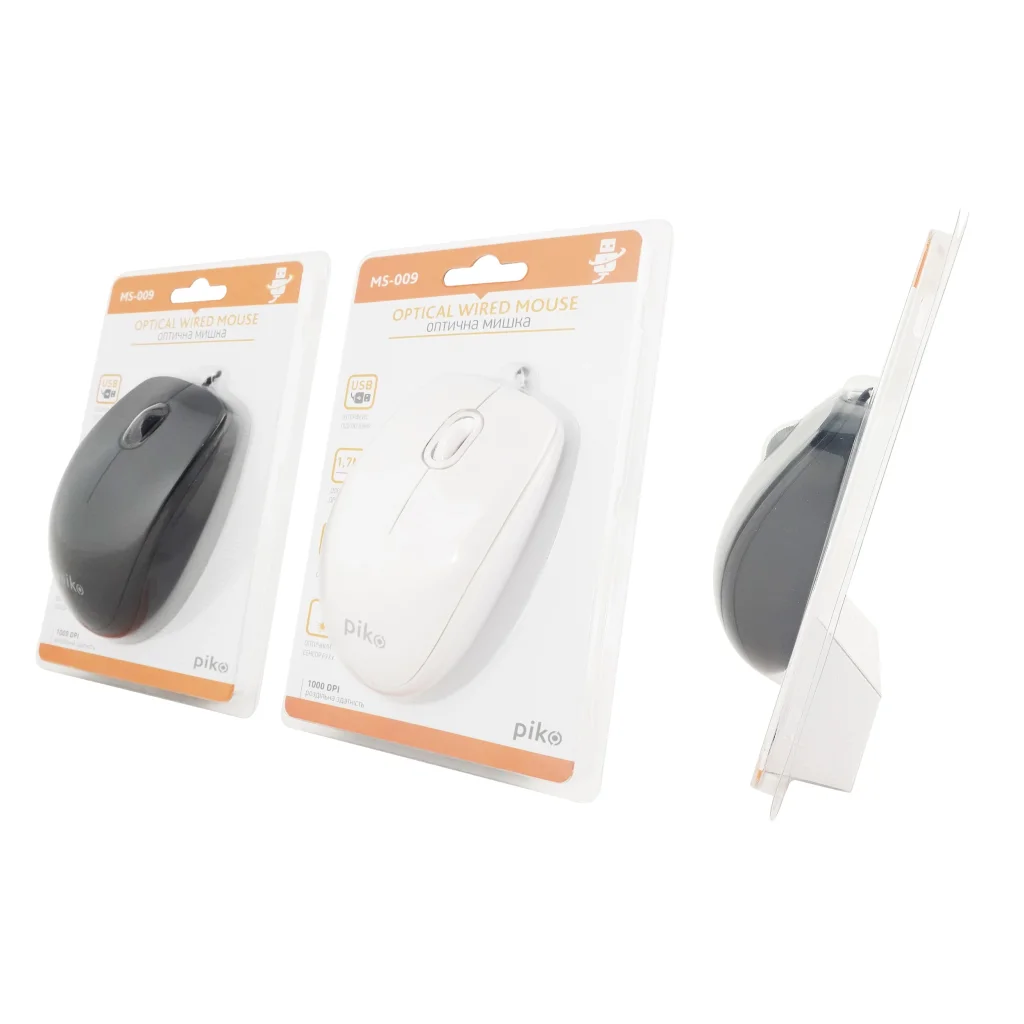 Мышь Piko MS-009 (1283126467158) Black USB UA