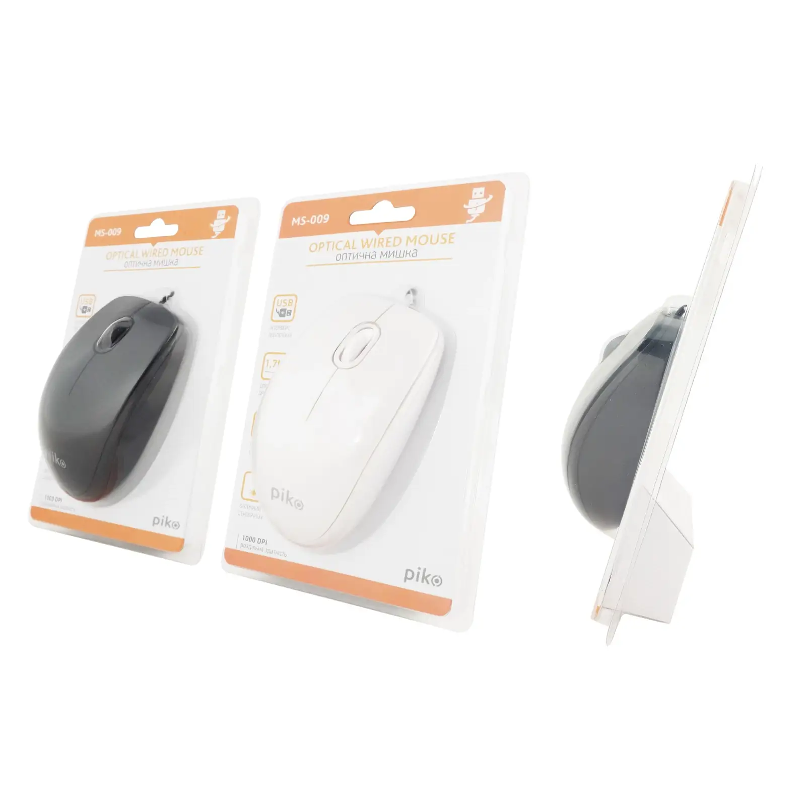 Мышь Piko MS-009 (1283126467158) Black USB UA