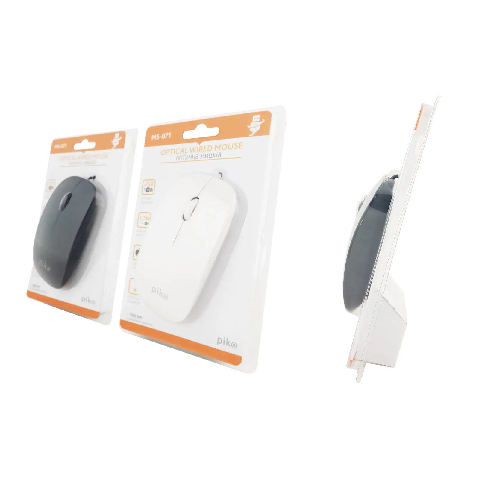 Миша Piko MS-071 (1283126467165) White USB UA