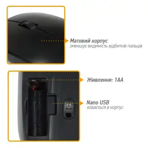 Мышь беспроводная Piko MSX-016a (1283126472480) Black USB UA