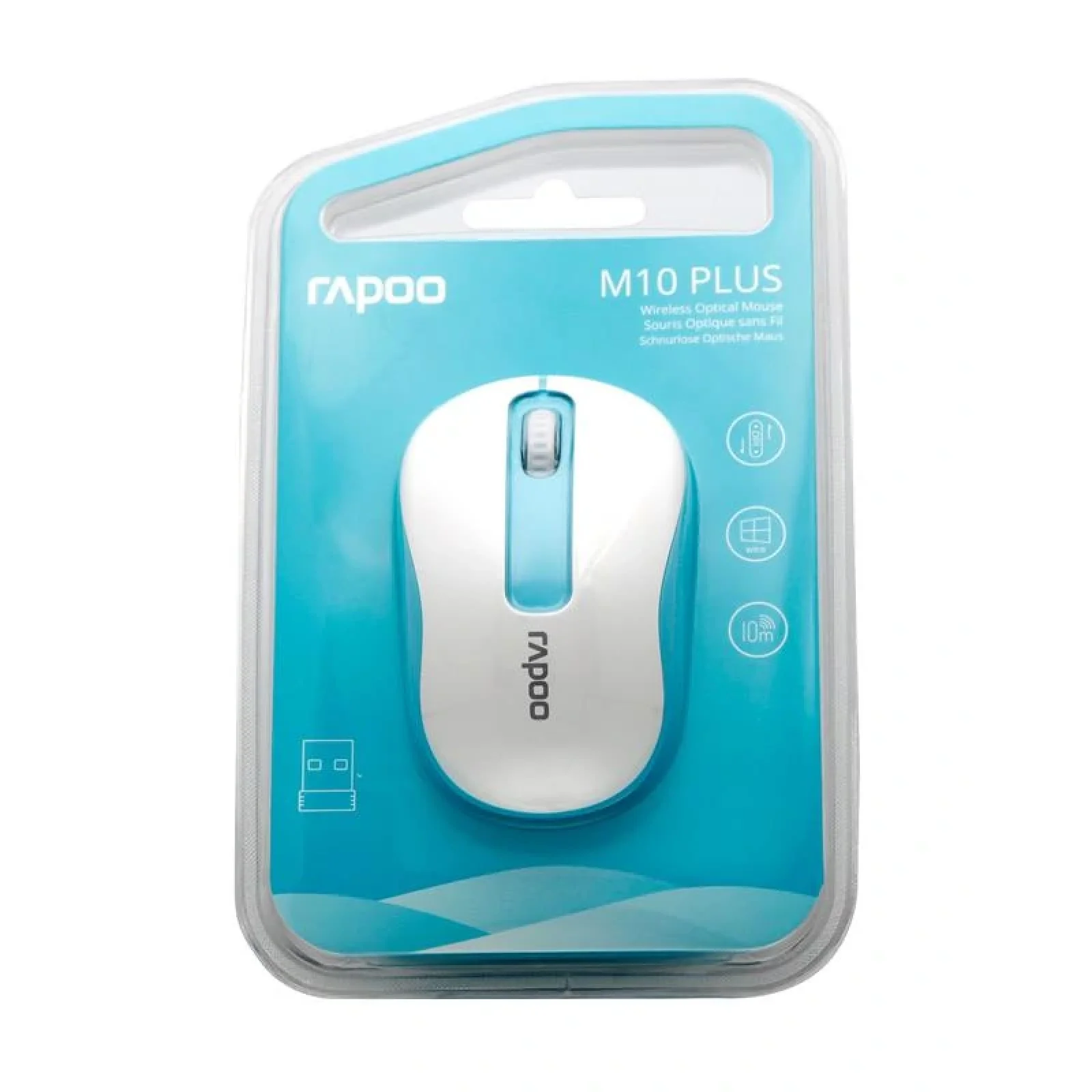 Миша бездротова Rapoo M10 Plus Wireless Blue, M10 Plus Blue UA