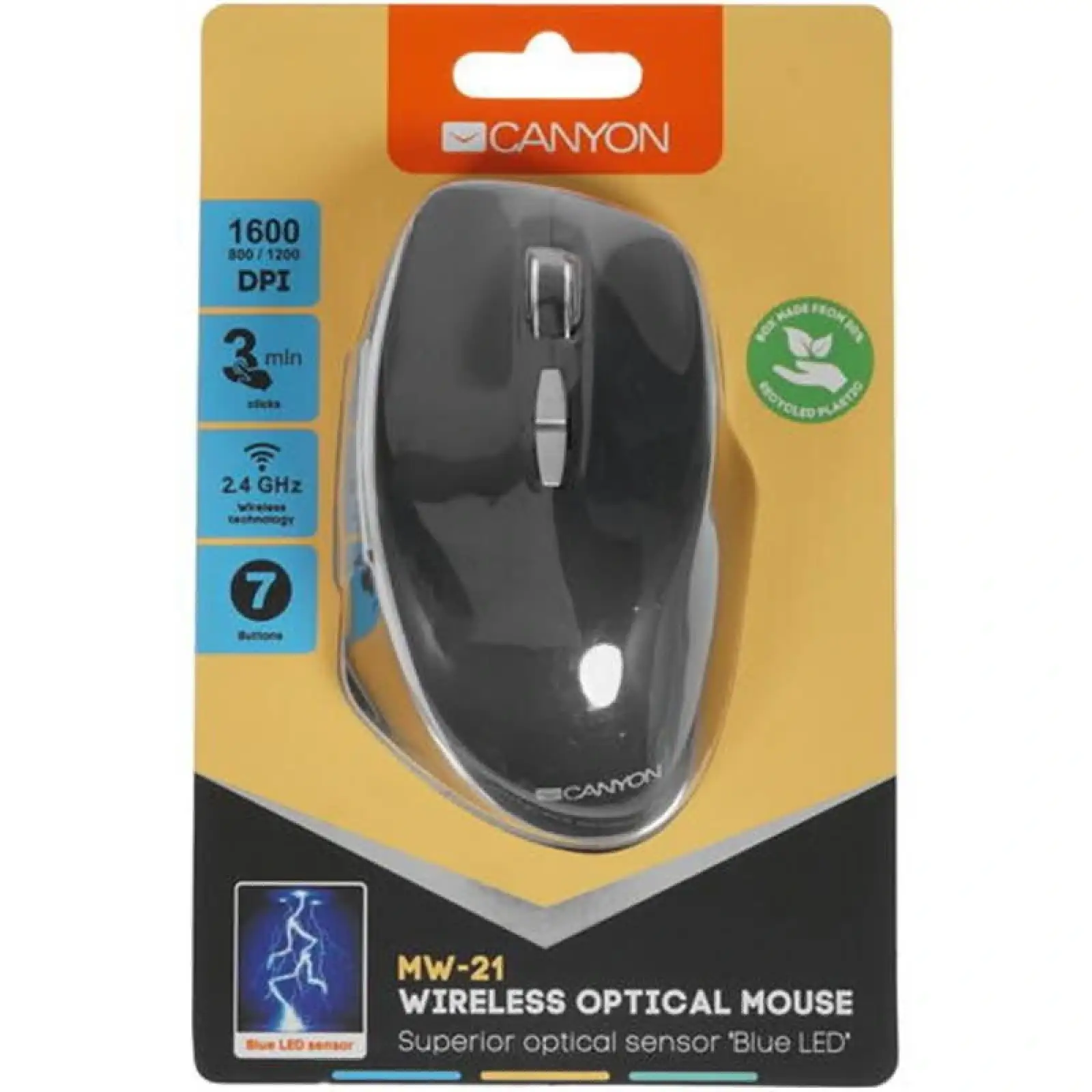Миша бездротова Canyon MW-21 Black (CNS-CMSW21B) USB UA